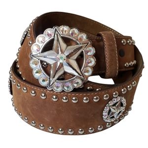 Tony Lama Texas Star Leather Belt size 38